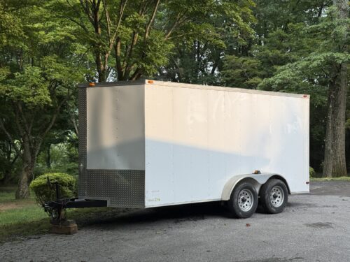 2019 SGAC 7x14 ft V Nose Enclosed Trailer 7,000 lbs